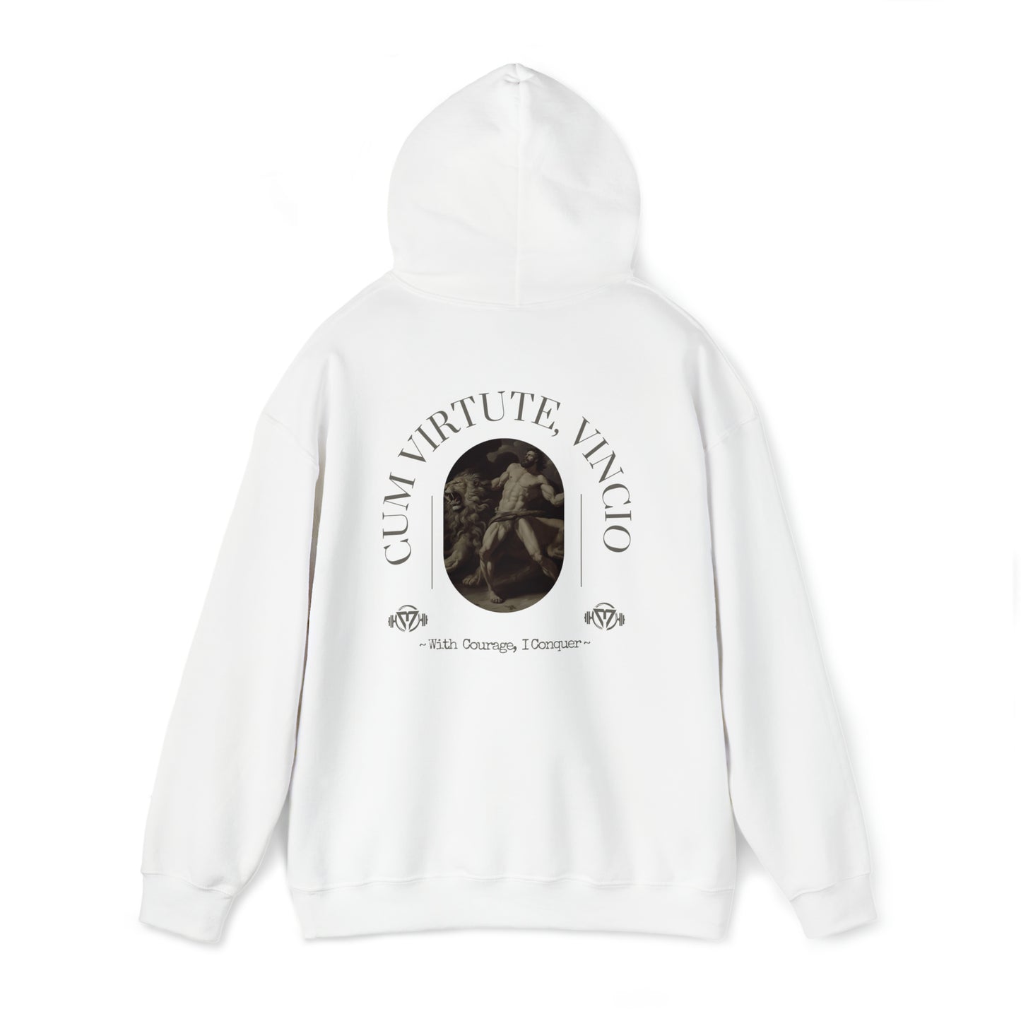 "Cum Virtute, Vincio" Hooded Sweatshirt