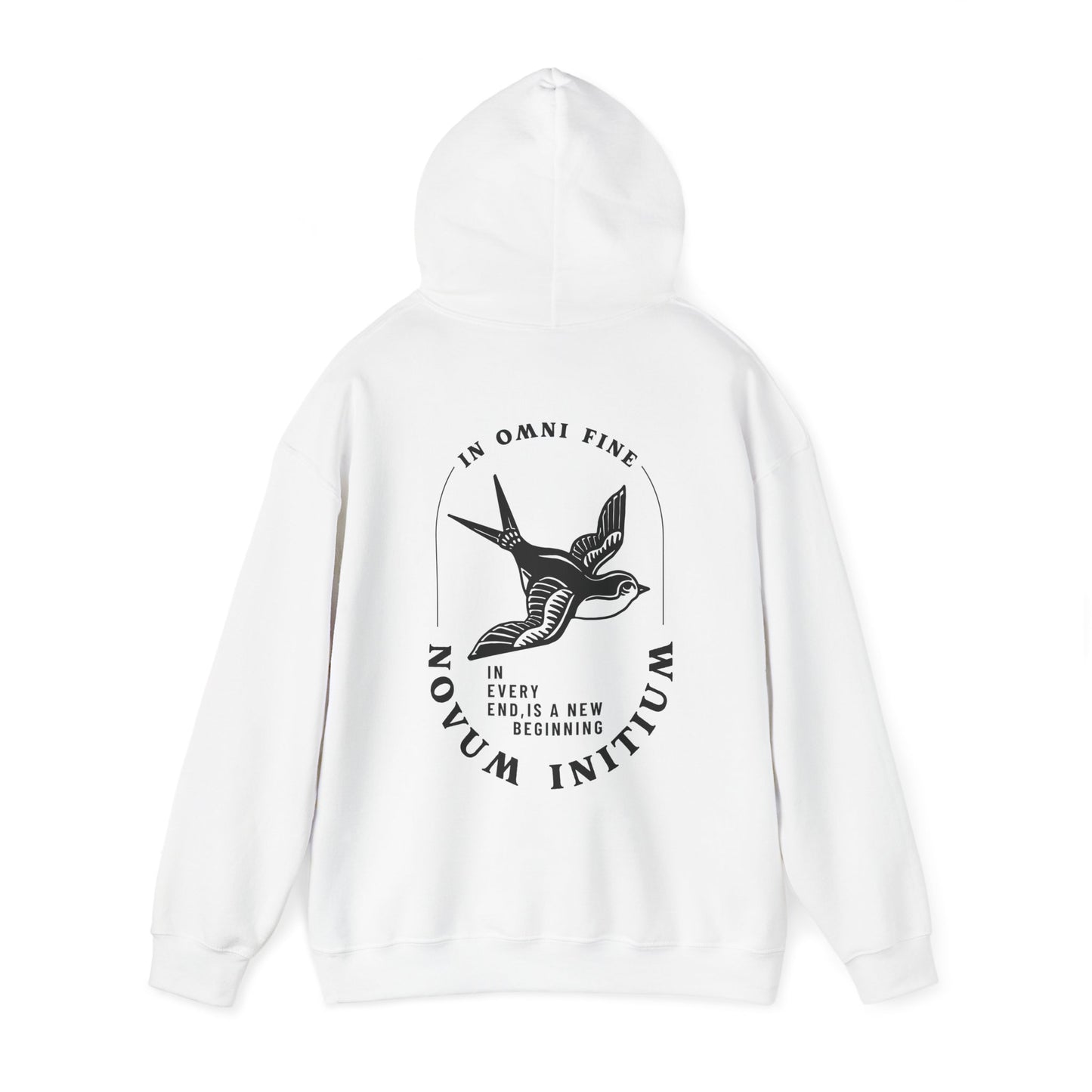 "In Omni Fine, Novum Initium" Hooded Sweatshirt