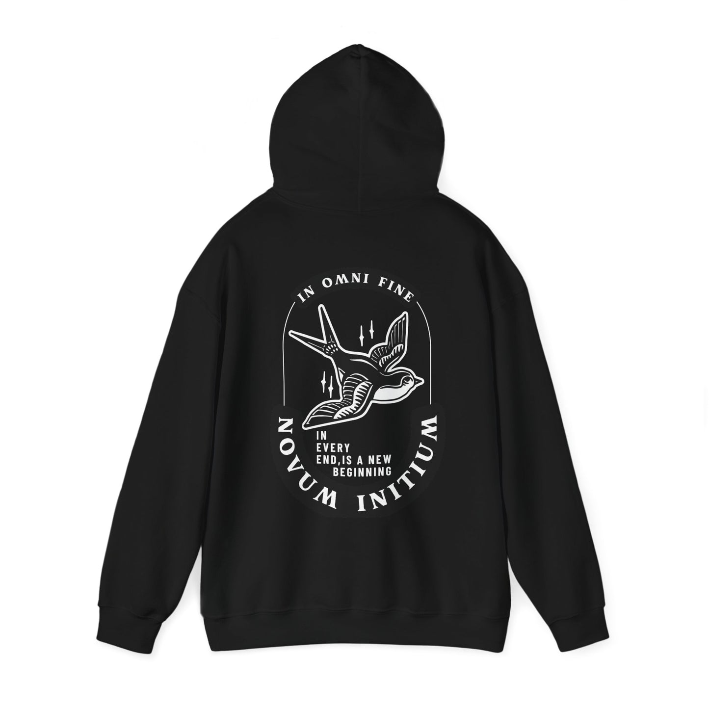 "In Omni Fine, Novum Initium" Hooded Sweatshirt