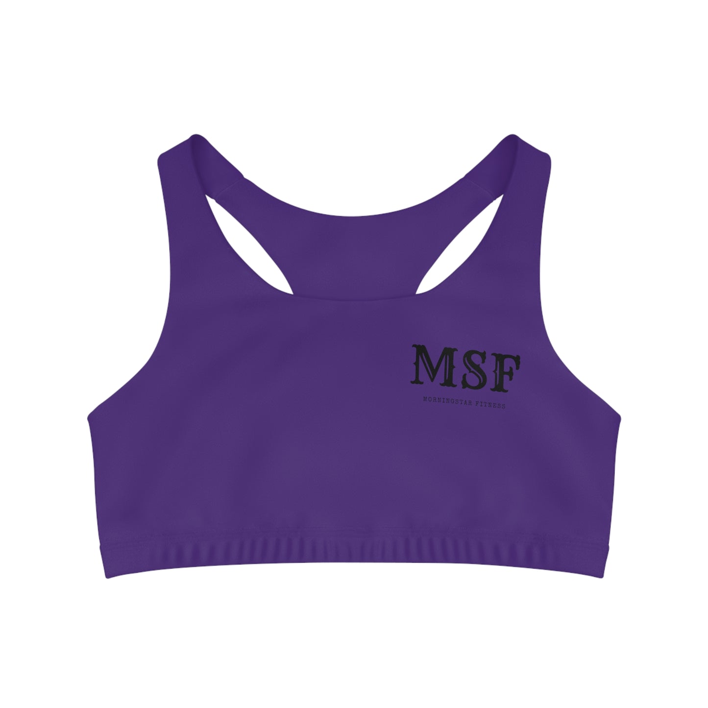 Dark Purple Seamless Sports Bra