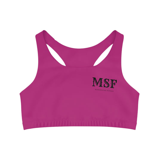 Pink Seamless Sports Bra