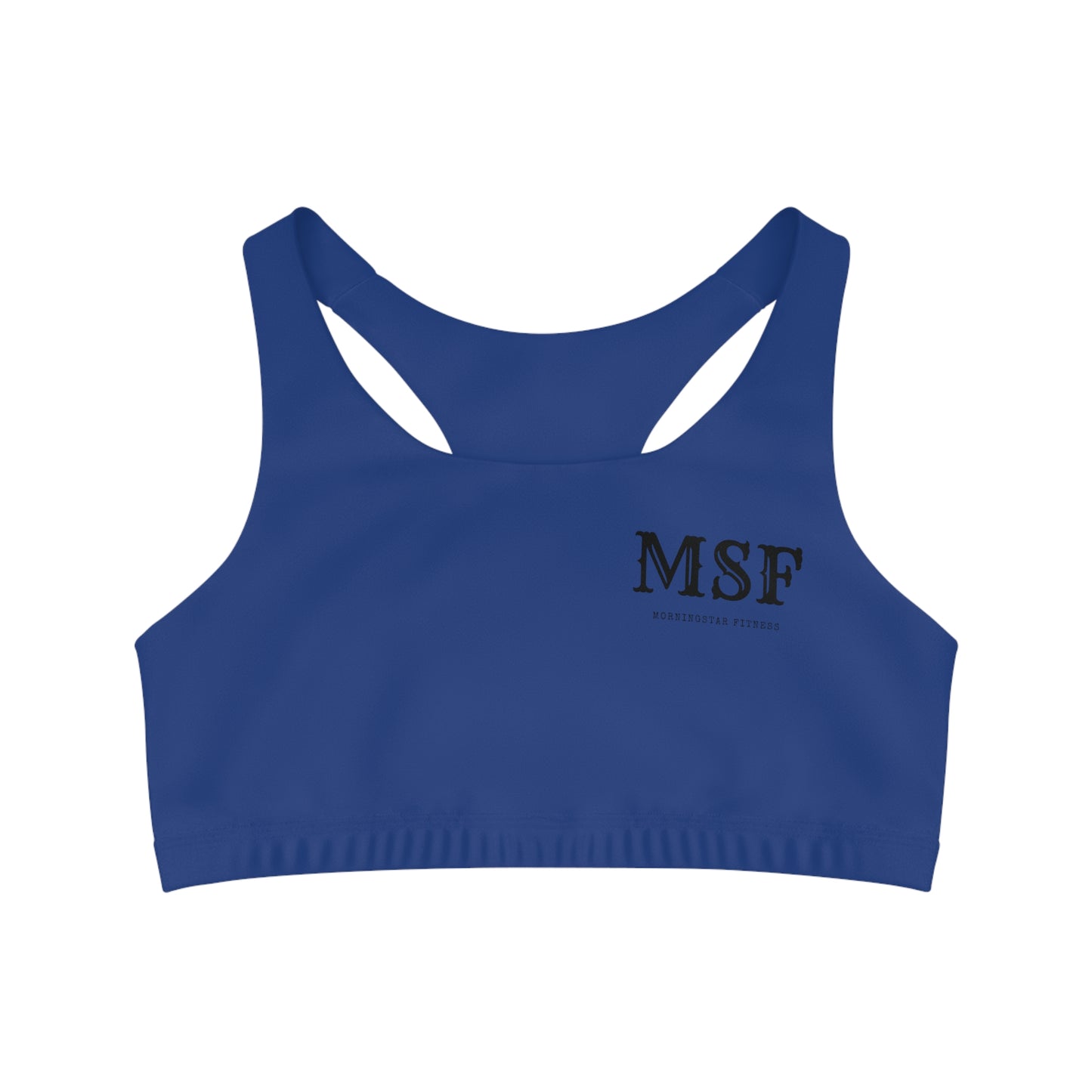 Dark Blue Seamless Sports Bra