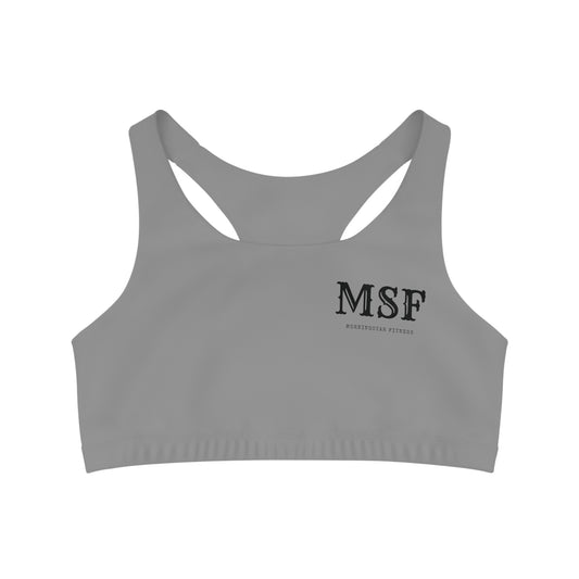 Grey Seamless Sports Bra