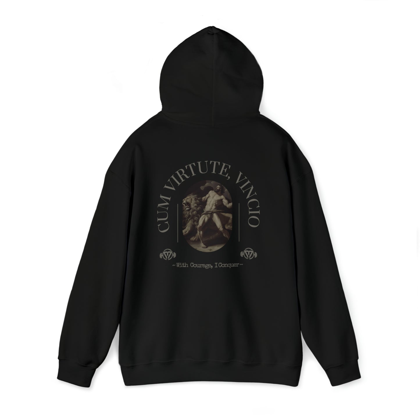 "Cum Virtute, Vincio" Hooded Sweatshirt