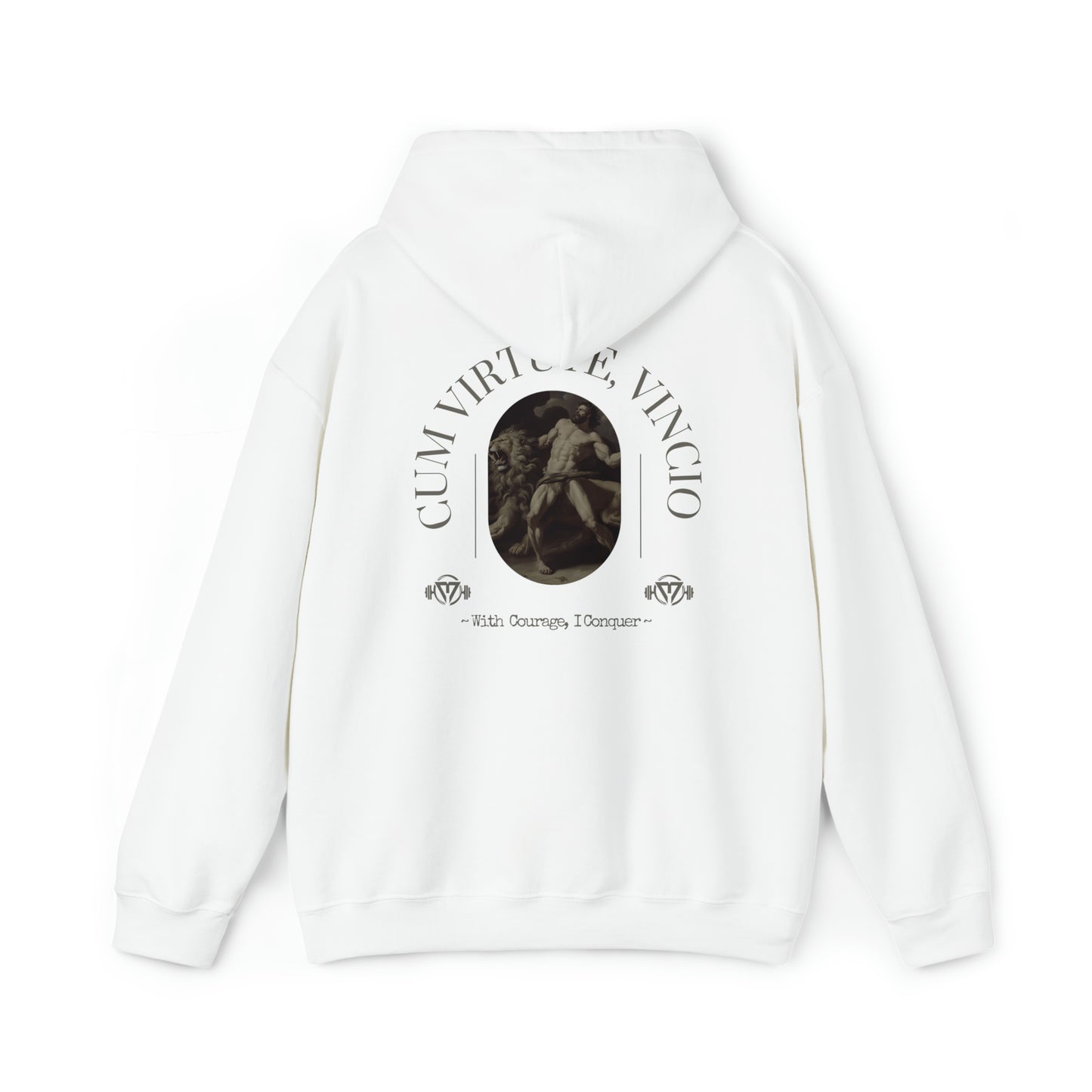 "Cum Virtute, Vincio" Hooded Sweatshirt