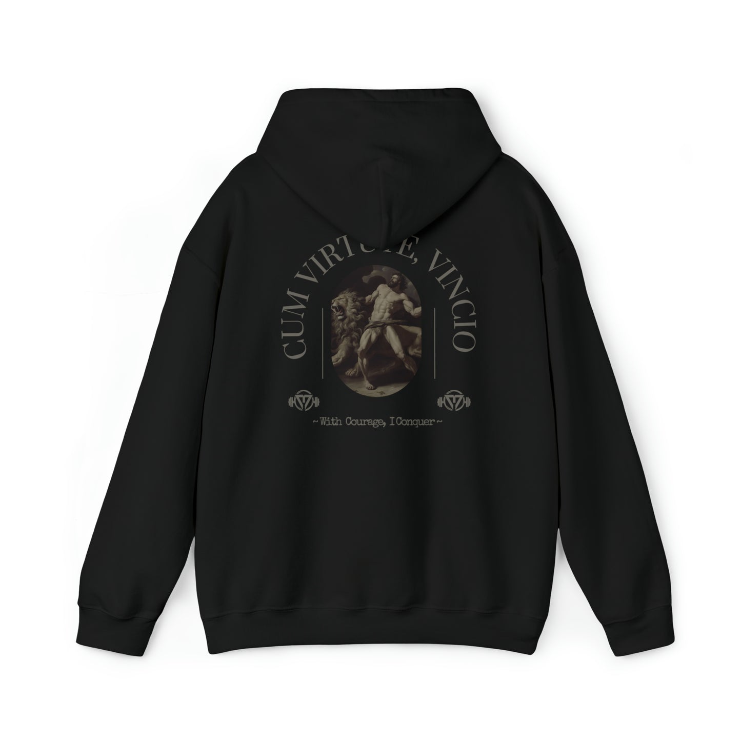 "Cum Virtute, Vincio" Hooded Sweatshirt