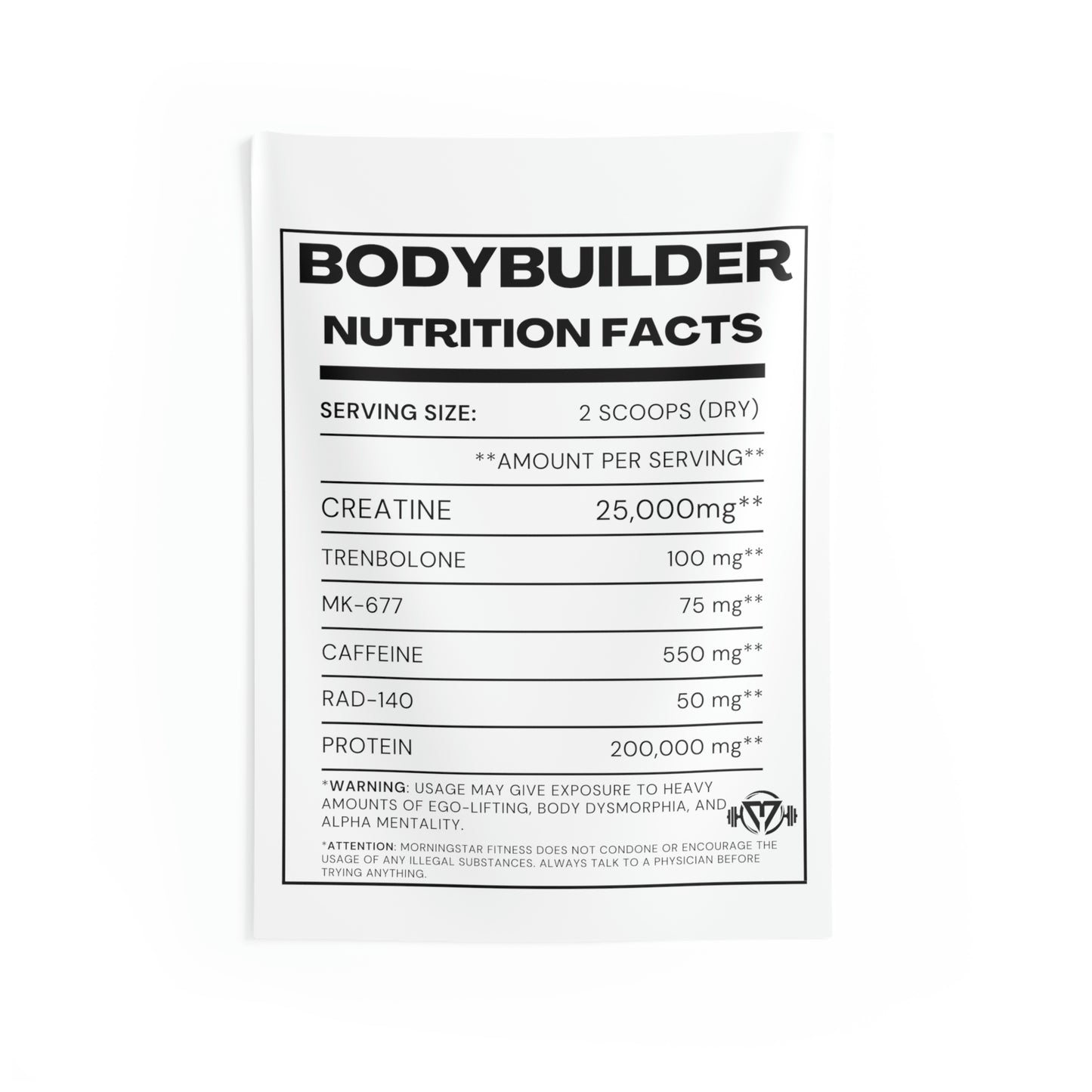 "Bodybuilder Nutrition" - White