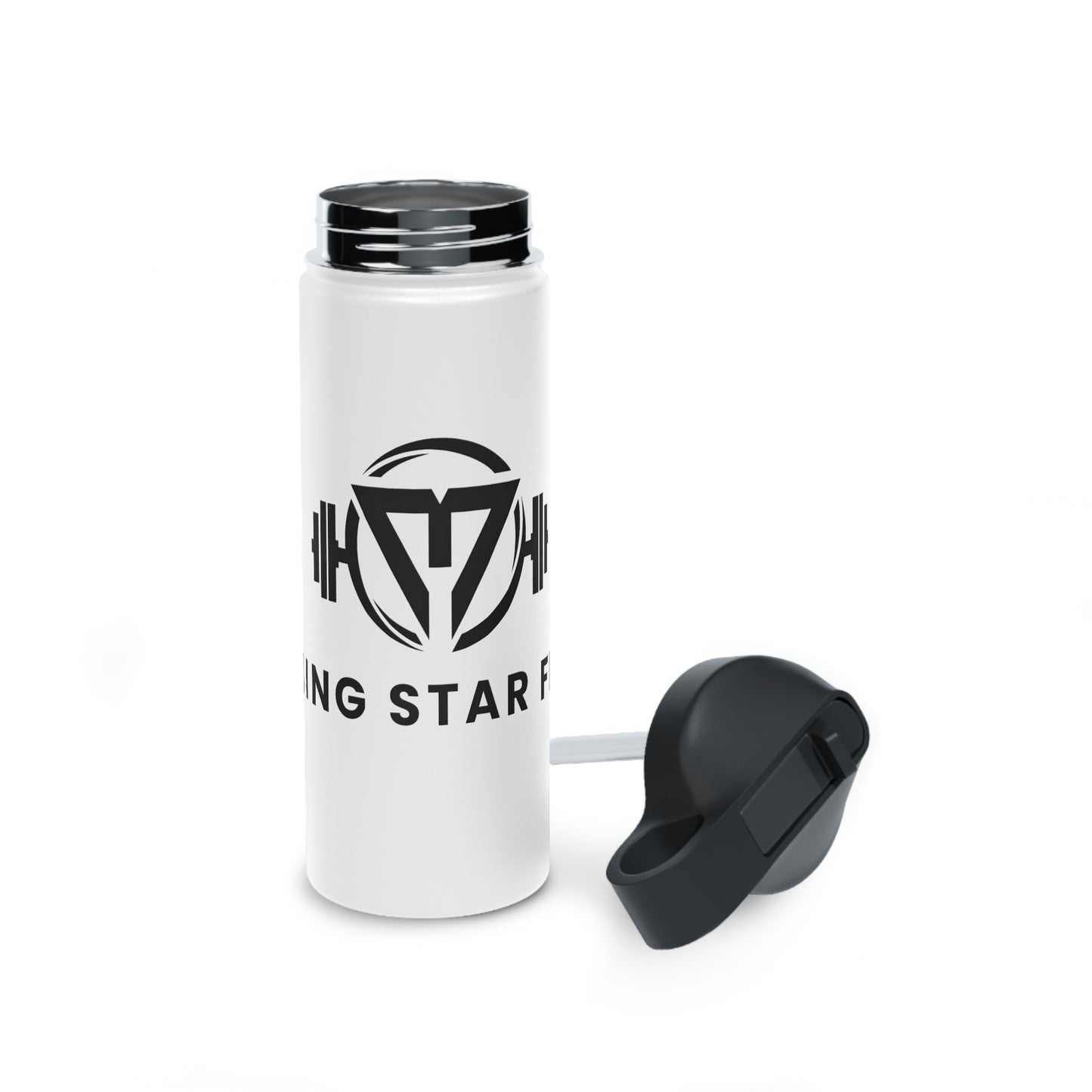 Stainless Steel Water Bottle with Straw Lid - morningstarfitness